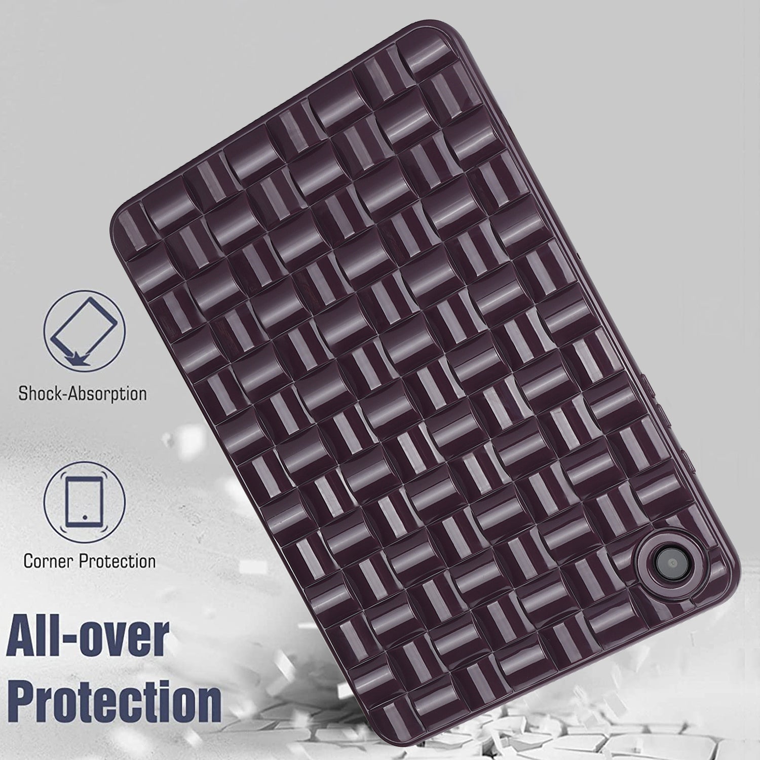 For Samsung Galaxy Tab A8 10.5 (2021) X200 Tab A8 10.5 (2022) TPU Flexible Back Cover Woven Texture Protective Tablet Case For Samsung Galaxy Tab A8 10.5 (2021) X200 Tab A8 10.5 (2022) TPU Flexible Back Cover Woven Texture Protective Tablet Case
